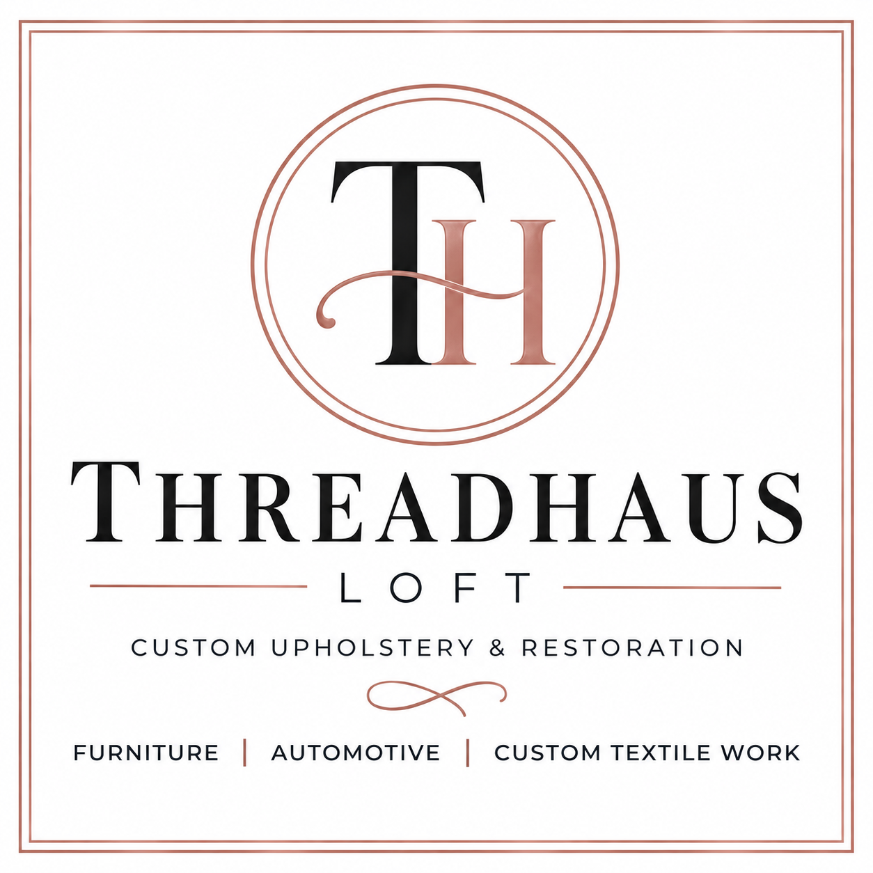 ThreadHaus Loft master logo: Furniture, Automotive, Custom Textile Work